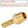 imageHQMPC Brass Pipe Fitting Brass Barb Hose Connectors 14quotHose Barb X14quot NPT 12Pcs20