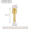 imageHQMPC Brass Pipe Fitting Brass Barb Hose Connectors 14quotHose Barb X14quot NPT 12Pcs6