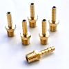 imageHQMPC Brass Pipe Fitting Brass Barb Hose Connectors 14quotHose Barb X14quot NPT 12Pcs6