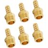 imageHQMPC Brass Pipe Fitting Brass Barb Hose Connectors 14quotHose Barb X14quot NPT 12Pcs6