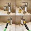 imageHQMPC Faucet To Hose Adapter Kitchen Snap Coupling Adapter Washing Machine Quick Connect Dishwasher Snap Coupling AdapterChrome Nipple Male 151627 or female 556427 To Male 34quot GHT Quick Coupler