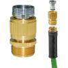 imageHQMPC Faucet To Hose Adapter Kitchen Snap Coupling Adapter Washing Machine Quick Connect Dishwasher Snap Coupling AdapterChrome Nipple Male 151627 or female 556427 To Male 34quot GHT Quick Coupler
