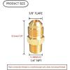 imageHQMPC Flare Fittings Gas Fitting Brass Tube Fittings 38quotFlared 12quotNPT Flared Connector Gas Adapter Union Brass Tube Coupler Pipe Flare Fitting12
