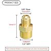 imageHQMPC Flare Fittings Gas Fitting Brass Tube Fittings 38quotFlared 12quotNPT Flared Connector Gas Adapter Union Brass Tube Coupler Pipe Flare Fitting2