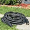 imageHQMPC Garden Hose 58quotIDx30 Hose Stiff And Rigid Light Weight Durable Non Kinking Water Hose Female Brass Hose Fittings 30 FEET Black