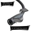 imageHQMPC Garden Hose 58quotIDx30 Hose Stiff And Rigid Light Weight Durable Non Kinking Water Hose Female Brass Hose Fittings 30 FEET Black