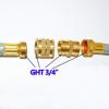 imageHQMPC Garden Hose Adapter Double Female Swivel Hose Connector With Double Male Connector 34 Inch GTH Brass Connector Garden Hose Connector 4 Pack With 6 Pcs Washers
