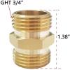 imageHQMPC Garden Hose Adapter Double Female Swivel Hose Connector With Double Male Connector 34 Inch GTH Brass Connector Garden Hose Connector 4 Pack With 6 Pcs Washers