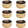 imageHQMPC Garden Hose Cap with Washer Brass Hose End Garden Hose Connector Brass Caps 34quot NH 6Pcs Garden Hose Female Fitting Caps6 PCS