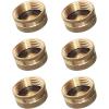 imageHQMPC Garden Hose Cap with Washer Brass Hose End Garden Hose Connector Brass Caps 34quot NH 6Pcs Garden Hose Female Fitting Caps6 PCS