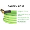 imageHQMPC Garden Hose Garden Water Hose 58quotID 30 ft Durable PVC Non Kinking Heavy Water Hose with Brass Hose Fittings 58quotIDx3030 FEET10 Feet