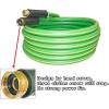 imageHQMPC Garden Hose Garden Water Hose 58quotID 30 ft Durable PVC Non Kinking Heavy Water Hose with Brass Hose Fittings 58quotIDx3030 FEET10 Feet