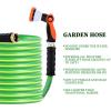 imageHQMPC Garden Hose Garden Water Hose 58quotID 30 ft Durable PVC Non Kinking Heavy Water Hose with Brass Hose Fittings 58quotIDx3030 FEET50 Feet