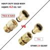 imageHQMPC Garden Hose Quick Connect Solid Brass Quick Connector Garden Hose Fitting Water Hose Connectors 34 inch GHT 2SETS3 Sets