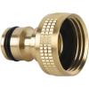 imageHQMPC Garden Hose Quick Connect Solid Brass Quick Connector Garden Hose Fitting Water Hose Connectors 34 inch GHT 2SETS4 Sets