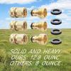 imageHQMPC Garden Hose Quick Connect Solid Brass Quick Connector Garden Hose Fitting Water Hose Connectors 34 inch GHT 4Sets3 Sets