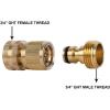 imageHQMPC Garden Hose Quick Connect Solid Brass Quick Connector Garden Hose Fitting Water Hose Connectors 34 inch GHT 4Sets6 Sets