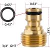 imageHQMPC Garden Hose Quick Connect Solid Brass Quick Connector Garden Hose Fitting Water Hose Connectors 34 inch GHT 4Sets6 Sets