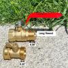 imageHQMPC Garden Hose Shut Off Valve Ball Valve 34quot GHT Water Hose Shut Turn Off Valve Heavy Duty Hose On Off Valve Brass Shut Off Valve Hose Ball Valve 1Pc Long HandleL Valve 1Pc