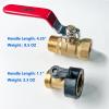 imageHQMPC Garden Hose Shut Off Valve Ball Valve 34quot GHT Water Hose Shut Turn Off Valve Heavy Duty Hose On Off Valve Brass Shut Off Valve Hose Ball Valve 1Pc Long HandleL Valve 2Pcs