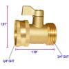 imageHQMPC Garden Hose Shut Off Valve Ball Valve 34quot GHT Water Hose Shut Turn Off Valve Heavy Duty Hose On Off Valve Brass Shut Off Valve Hose Ball Valve 1Pc Long HandleT Valve 2Sets