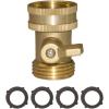 imageHQMPC Garden Hose Shut Off Valve Ball Valve 34quot GHT Water Hose Shut Turn Off Valve Heavy Duty Hose On Off Valve Brass Shut Off Valve Hose Ball Valve 1Pc Long HandleT Valve 4Sets