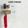 imageHQMPC Garden Hose Shut Off Valve Ball Valve 34quot GHT Water Hose Shut Turn Off Valve Heavy Duty Hose On Off Valve Brass Shut Off Valve Hose Ball Valve 1Pc Long HandleL Valve 2Pcs