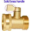 imageHQMPC Garden Hose Shut Off Valve Ball Valve 34quot GHT Water Hose Shut Turn Off Valve Heavy Duty Hose On Off Valve Brass Shut Off Valve Hose Ball Valve 1Pc Long HandleT Valve 2Sets