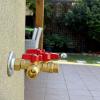 imageHQMPC Garden Hose Splitter Brass Hose Splitter With Stainless Steel Long Handle Brass Y Valve Water Garden Hose Adapter 3 Way Y Valve 34quot GHT Thread Red Handle