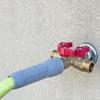 imageHQMPC Garden Hose Splitter Brass Hose Splitter With Stainless Steel Long Handle Brass Y Valve Water Garden Hose Adapter 3 Way Y Valve 34quot GHT Thread Red Handle