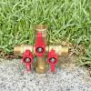 imageHQMPC Garden Hose Splitter Brass Hose Splitter With Stainless Steel Long Handle Brass Y Valve Water Garden Hose Adapter 3 Way Y Valve 34quot GHT Thread Red Handle