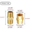 imageHQMPC Hex Female Coupling 38quot Male NPT x Femaled Adapator 38quot NP Coupling 8Pcs and Male Nipple 8Pcs14 NPT