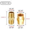 imageHQMPC Hex Female Coupling 38quot Male NPT x Femaled Adapator 38quot NP Coupling 8Pcs and Male Nipple 8Pcs38 NPT