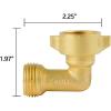 imageHQMPC Hose Elbow Garden Hose Elbows Hose RV Adapter 34quot GHT Brass Water Hose 90 Degree Elbows Heavy Duty 4 Pack With 4pcs Washers4Pcs