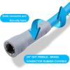 imageHQMPC Hose Garden Hose With 58 in x 30 ft Water Hose Heavy Duty Durable Material Water Hose with Solid Fittings BLUE30 FEET WITH NOZZLE