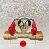 imageHQMPC Hose Splitter  HeavyDuty Brass Garden Faucet Connector Garden Hose Splitter 4 Way 34quot GHT Thread Red Handle2 Way Hose Splitter