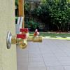 imageHQMPC Hose Splitter  HeavyDuty Brass Garden Faucet Connector Garden Hose Splitter 4 Way 34quot GHT Thread Red Handle3 Way Hose Splitter
