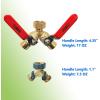 imageHQMPC Hose Splitter 2 Way Brass Y Valve 34quot GHT Thread Extra 4 Pressure WashersBig Splitter 1Pc