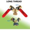 imageHQMPC Hose Splitter 2 Way Brass Y Valve 34quot GHT Thread Extra 4 Pressure WashersBig Splitter 1Pc
