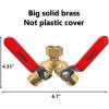 imageHQMPC Hose Splitter 2 Way Brass Y Valve 34quot GHT Thread Extra 4 Pressure WashersBig Splitter 1Pc
