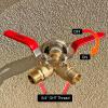 imageHQMPC Hose Splitter 2 Way Brass Y Valve 34quot GHT Thread Extra 4 Pressure WashersBig Splitter 2Pcs