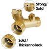 imageHQMPC Hose Splitter 2 Way Brass Y Valve 34quot GHT Thread Extra 4 Pressure WashersY Hose Splitter 1Pc