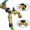 imageHQMPC Hose Splitter 2 Way Brass Y Valve 34quot GHT Thread Extra 4 Pressure WashersY Splitter 2Pcs
