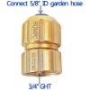 imageHQMPC Lead Free Hose Quick Connect Garden Hose Connectors Water Hose Connectors GHT 34quot Another Side for 58quot Hose Push in 4PCS