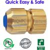 imageHQMPC Lead Free Hose Quick Connect Garden Hose Connectors Water Hose Connectors GHT 34quot Another Side for 58quot Hose Push in 4PCS