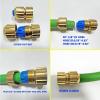 imageHQMPC Lead Free Hose Quick Connect Garden Hose Connectors Water Hose Connectors GHT 34quot Another Side for 58quot Hose Push in 4PCS
