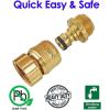 imageHQMPC No Pb Garden Hose Quick Connect Brass Hose Quick Connect Hose Quick Connect Fittings Water Hose Connectors 34quot GHT 2 SETSLead Free 4SETS