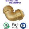 imageHQMPC Pex Fititng 34quot Pex Elbow PushFit Elbow 90Degree PEX Fitting 34quot 90 Degree ElbowPushtoConnect Plumbing Fitting for Copper PEX CPVC 6pcs 34quot1 Inch