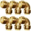 imageHQMPC Pex Fititng 34quot Pex Elbow PushFit Elbow 90Degree PEX Fitting 34quot 90 Degree ElbowPushtoConnect Plumbing Fitting for Copper PEX CPVC 6pcs 34quot075 Inch