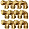 imageHQMPC Pex Fitting 12quot Pex Elbow PushFit Elbow 90 Degree PushtoConnect Plumbing Fitting for Copper CPVC 12Pcs 12quot05 Inch